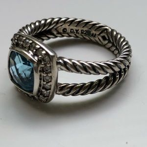 David Yurman Jewelry - David Yurman Petite Albion Ring Blue Topaz Size 8 David Yurman Jewelry - David Yurman Petite Albion Ring Blue Topaz Size 8